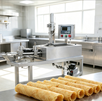 Machine industrielle à faire des rouleaux d'œufs pour usine de snacks, avec température et vitesse réglables