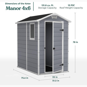 Armoire <span class=keywords><strong>de</strong></span> rangement d'outils en résine plastique étanche, robuste et pratique, idéale pour l'extérieur, le patio, le jardin et la cour – Meilleure vente - Product Image 2