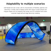 Module LED souple P4, écran couleur, affichage numérique mural intérieur, HD, taux de rafraîchissement élevé, luminosité 800 cd, pour salles de réunion sur pied