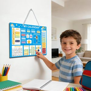 Calendario de Pizarra Blanca para Niños 2026: Mi Primer Calendario Diario para Preescolar, Educación en Casa, Tabla de Días y Semanas para Niños Pequeños, Clima - Product Image 4
