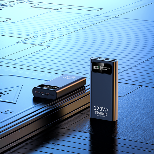 New Ultra-thin PD120W Bidirectional With LED Display Mobile Power Supply 20000 Mah Large Capacity Super Fast Charging Power Bank