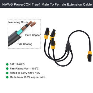 1-إلى-3 أنثى كابل تقسيم PowerCON 16AWG للخدمة الشاقة نيما تصنيف SJTW سلك نوع IEC لإضاءة المسرح/أنظمة PA/صوت Pro - Product Image 3