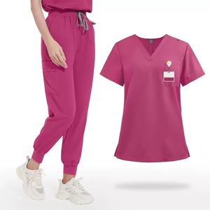 Hombre Mujer Trabajadores de la atención médica Conjuntos de fregado Estomatólogo Enfermera Ropa DE TRABAJO Lavado de manos Trajes de cepillado Mangas cortas divididas - Product Image 6