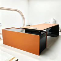 Ensemble moderne de bureau d'ordinateur pour homme, poste de travail, mobilier de bureau à domicile, table de bureau de luxe, bureau de patron pour salle d'étude