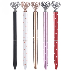 Hot Hollow Heart Top Metal Rotating Ballpoint <b>Pen</b> Multi Color For Girls Wedding Promotional Wholesale Gift Stationery - Product Image 3