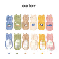 Chaussettes en coton décontractées pour bébés et tout-petits avec logo OEM, antidérapantes avec picots en caoutchouc, mignonnes, unisexes, fines, pour garçons et filles, printemps