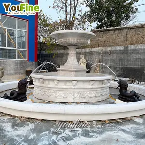 Fontaine d'eau en marbre pour l'extérieur, décoration de Villa extérieure, fournitures pour le jardin