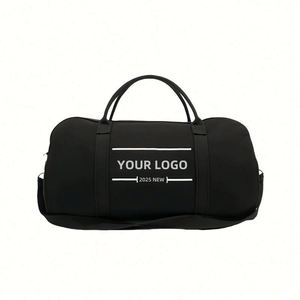New Arrival Custom Logo Adjustable Large Capacity Canvas Travel Tote <b>Bag</b> Fashion Weekend Duffle <b>Bag</b> with Zipper - Product Image 1