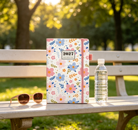 Carnet de planification A5 en cuir PU haut de gamme 2027, personnalisable pour les accords professionnels et la planification quotidienne – Meilleures ventes