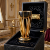 Trophée de basket-ball en métal personnalisé avec dôme noir, poignées en arc or et argent, coupe de championnat, style NBA pour tournoi