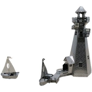 <span class=keywords><strong>Puzzle</strong></span> <span class=keywords><strong>3D</strong></span> en métal de phare gardien, modèle d'assemblage éducatif fait main, jouet pour adultes, moins de 50 pièces - Product Image 5