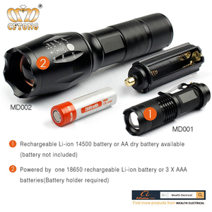 En gros T6 XML En Aluminium Zoom LED <span class=keywords><strong>Police</strong></span> <span class=keywords><strong>lampe</strong></span> de Poche Tactique - Product Image 3