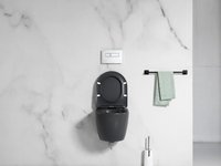 Salle de bain européenne gris foncé WC mural WC Ensemble de toilette sanitaire Siège de toilette