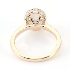 Bagues Bijoux Femmes Or 14 carats Bague de fiançailles et de mariage personnalisée Diamant Moissanite Bande de bague pour femmes Design de mariage 2020 - Product Image 3