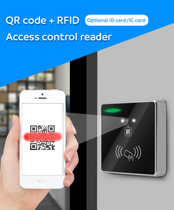 Lecteur RFID QR noir pour contrôle d'accès PC, lecteur de carte 13,56 MHz ISO 14443A MIFARE pour système de verrouillage de porte d'accès aux ascenseurs - Product Image 6