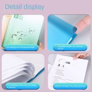ZY9430 <b>A4</b> Gradient Color Information Binder 30/40 Pages Exam Paper Organizer Student <b>Folder</b> Transparent Waterproof Office - Product Image 3