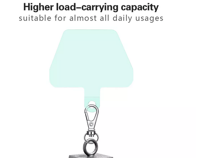 Lot De 2 Attaches Pour Dragonne De Téléphone - Patch Fin En Tissu Oxford Avec Anneau Métal - Compatible Coque Pleine, Ne Gêne Pas La Charge