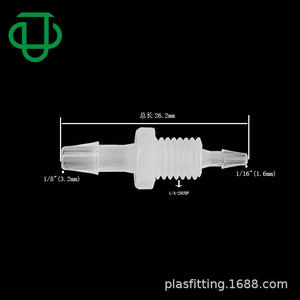 High Quality 1/4-28UNF PP-Nylon Plastic Pagoda Connector Through-Plate Straight Two-Way Flexible Tube <b>Adapter</b> & <b>Connectors</b> - Product Image 4