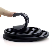 Lot de 2 sous-verres promotionnels modernes en acier inoxydable et silicone certifiés EEC, écologiques, de marque Quanhua, pour accessoires de bar, vente en gros