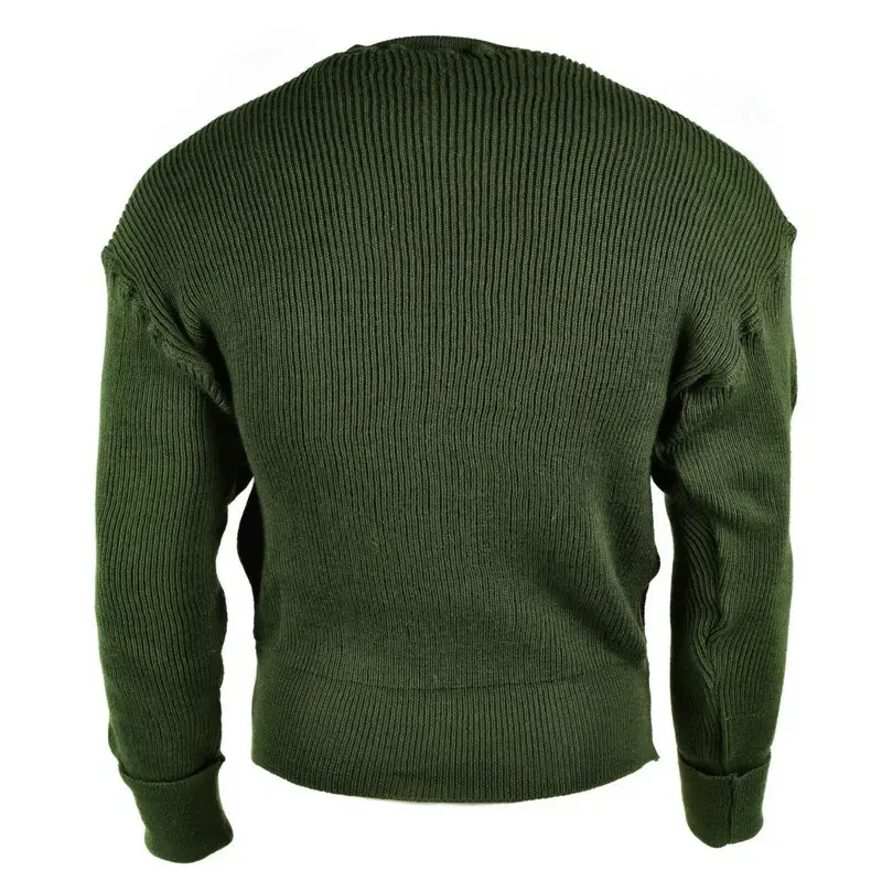 DFU109 customized Olive green men cardigan with zip on chest open 50% cotton 50% acrylic