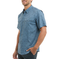 Camisa de pesca con capucha de seda de leche bordada 100% poliéster, diseño personalizado, ventilada, con botones, de alto rendimiento.