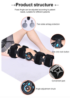 Attelle de genou orthopédique articulée réglable du fabricant, stabilisateur pour fracture, arthrite, blessure de l'articulation du genou, soutien de la jambe, attelle de fixation
