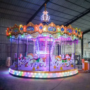 amusement games 12,16,24 seats luxury design carousel rides factory direct sale, amusement rides manufacturers carousel rides