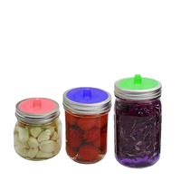 Couvre-bocal de fermentation LifeTop de qualité alimentaire, 86 mm de large, en silicone, sans eau, avec système d'airlock, grande taille L