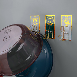 Wall Mounted Basin Rack Rectangle Punch Free Polished Finish For Bathroom <b>Kitchen</b> <b>Storage</b> - Product Image 1