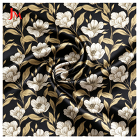Tissu satiné en polyester double face imprimé numériquement à motifs floraux, idéal pour les robes féminines – Vente chaude
