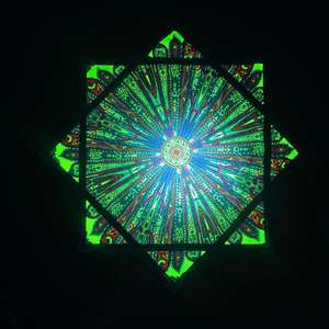 Vendita calda personalizzabile tessuto filante a stella reattiva UV colori vivaci forma quadrata rotazione stella calda <span class=keywords><strong>Dapo</strong></span> - Product Image 1