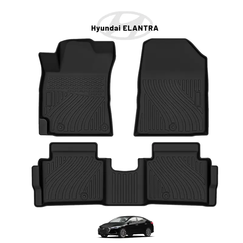 Individuelles Auto-innenzubehör für jedes Fahrzeug komplettsatz Fußmatten tpe umweltfreundliche Fußmatten für Hyundai Elantra