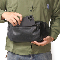 Sac de Poitrine en Cuir Véritable Personnalisé pour Homme, Sac Bandoulière Décontracté Urbain, Sac à Bandoulière Souple, Sac Banane Ceinture pour Voyage