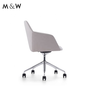 M & W Silla giratoria de oficina ergonómica jefe de cuero de alta calidad moderna rueda sillas de conferencia de estudio al por mayor - Product Image 3