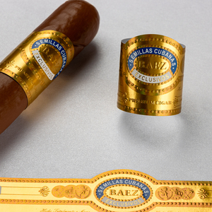 맞춤형 고품질 방수 시가 밴드 종이 링 스티커 라벨 금박 엠보싱 스낵 및 애완동물 사료용 - Product Image 2