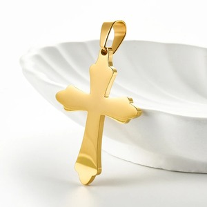 Colgante de Cruz Pequeño y Sencillo de Acero Inoxidable para Hombre y Mujer, Minimalista, Plateado, Dorado, Negro, Sin Decoloración, Amuleto Religioso Cristiano, Regalos - Product Image 3