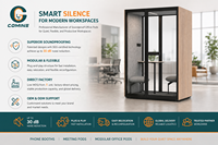 Cabine de travail acoustique moderne insonorisée, cabine modulaire de concentration, cabine de confidentialité pour hôtel, école, usage extérieur, concentration, vidéo privée