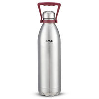 Bouteilles d'eau isothermes en acier inoxydable à double paroi, à ouverture étroite, en forme de cola, tendance, nouveauté 2000ML 2L