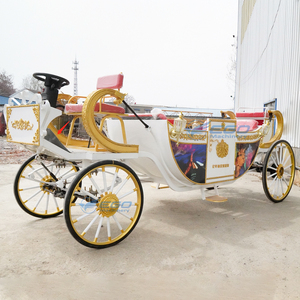 Calèche royale ouverte pour visites panoramiques de luxe, accessoire de cinéma, transport électrique spécial pour les balades en parc - Product Image 4