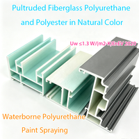Proveedor Profesional de Ventanas de PU, Perfiles de Fibra de Vidrio Extruidos FRP GRP Resistentes a la Intemperie para Obras de Ingeniería Comercial