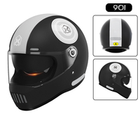 Casque de moto intégral finition mate et brillante, double visière, protection solaire, lentille externe en PC, sécurité EPS, casque de course pour moto