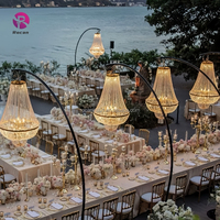 Support de lustre noir de 3 mètres de haut avec crochet, support de lustre doré pour décoration de scène et de fond de lieu de mariage