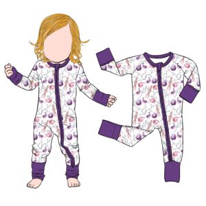 Romper Bayi Kelinci Motif Cetak Hewan Paskah Berkualitas Tinggi Tanpa Bea Tarif OEM Qingli, Romper Bayi Perempuan Bahan Bambu - Product Image 3