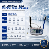 Transformateur toroïdal industriel monophasé 12V-240V AC 10kVA, enroulement en cuivre, entrée 240V, OEM personnalisé, CE RoHS ISO9001 LIQIN