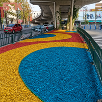 Paillis de copeaux de bois organique coloré perméable à l'eau, anti-poussière et zéro pollution pour la couverture de surface paysagère