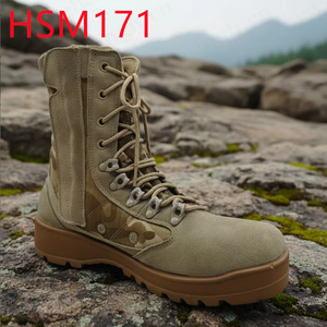 Bottes de combat HWH en cuir suédé naturel anti-déchirure, 8 pouces, camouflage, équipement tactique, populaires au Qatar HSM171 - Product Image 2