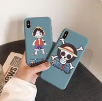 UFOGIFT One Piece Luffy Zoro TPU Soft Blue Phone Case Cover Anime Phone Cover