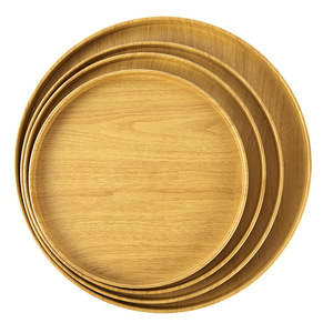 Double-sword round plate Japanese <b>tray</b>, dessert <b>tray</b>, <b>tea</b> <b>tray</b>, sushi <b>tray</b>, sukiyaki <b>tray</b>, Japanese and Korean cuisine non-slip - Product Image 2