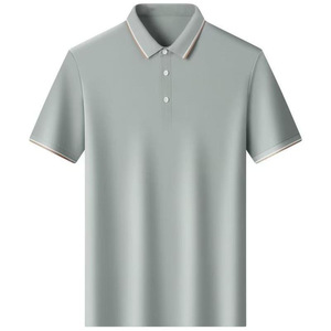Camiseta Polo Azul Marino de Manga Corta, Color Sólido, Tela de Poliéster, para Uso Diario - Product Image 3