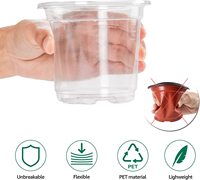 Pot de plante en plastique Transparent, intérieur/extérieur, pépinière, humidité, dôme, semoir, démarreur de graines, Pots de fleurs